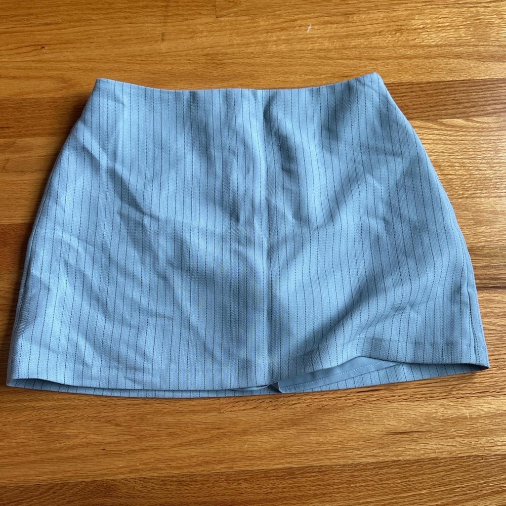 Abercrombie & Fitch Baby Blue Pin Stripe Skort, Size S